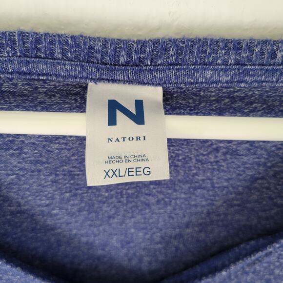 Natori Sleep Shirt Womens XXL Soft Jersey Blue Long Sleeve - Picture 6 of 9